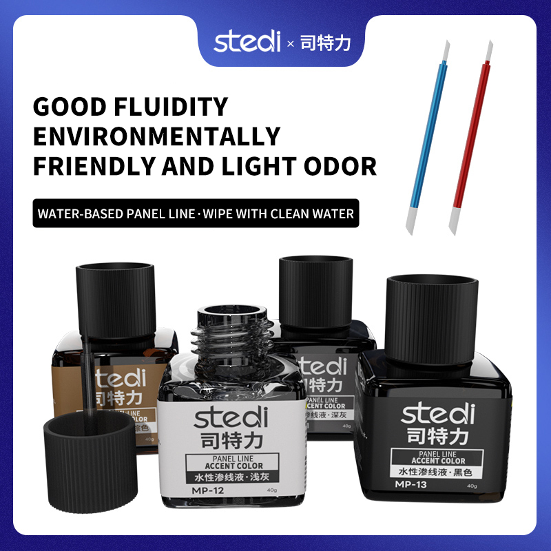 Tamiya Model Paint Set - สีสำหรับงานพ่นสีแบบน้ำ Stedi รุ่น Panel Line สีมาตรฐาน