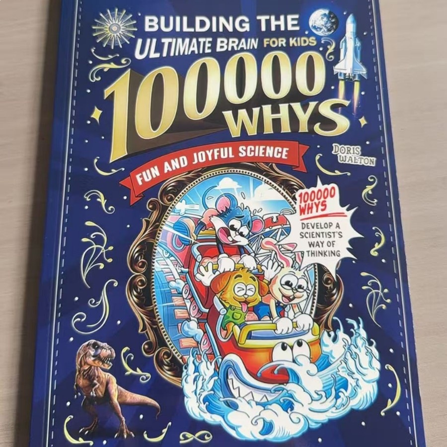 Kids Education Books - ทำไม 100 หมื่นคำถาม: การสร้างสมองอัจฉริยะขั้นสูงสุดสำหรับเด็ก ฉบับภาษาอังกฤษ หนังสือการ์ตูนวิทยาศาสตร์แสนสนุก