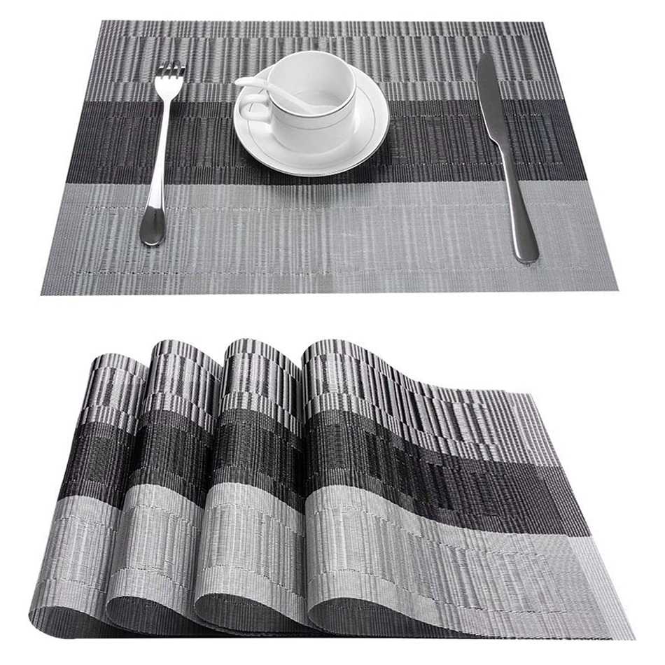 Multiplication Table Mat - Placemats สำหรับตารางการรับประทานอาหาร PVC รูปแบบไม้ไผ่เสื่อตารางหลายสีทนความร้อนกันลื่นล้างทำความสะอาดง่าย