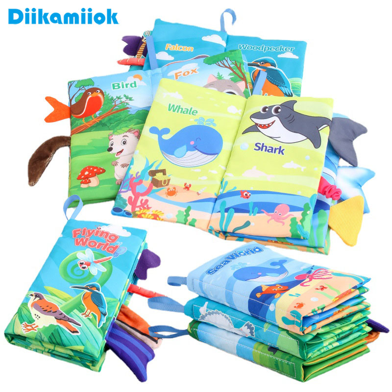 Kids Education Books - เด็กใหม่หนังสือภาพและการได้ยินการฝึกอบรมของเล่นเพื่อการศึกษาเด็กการ์ตูนสัตว์หางหนังสือสําหรับเด็กวัยหัดเดิน 12-72 เดือน