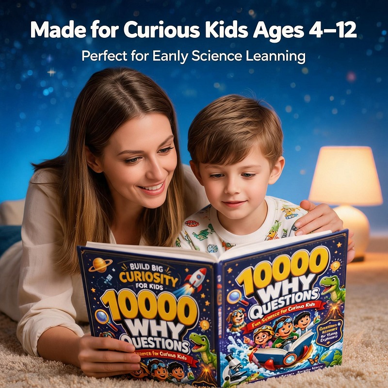 Kids Education Books - 10000 ทำไมเด็กๆ ถึงต้องรู้ หนังสือสารานุกรมวิทยาศาสตร์ หนังสือภาพเพื่อการศึกษาสำหรับนักสำรวจหนุ่มสาวผู้อยากรู้อยากเห็น