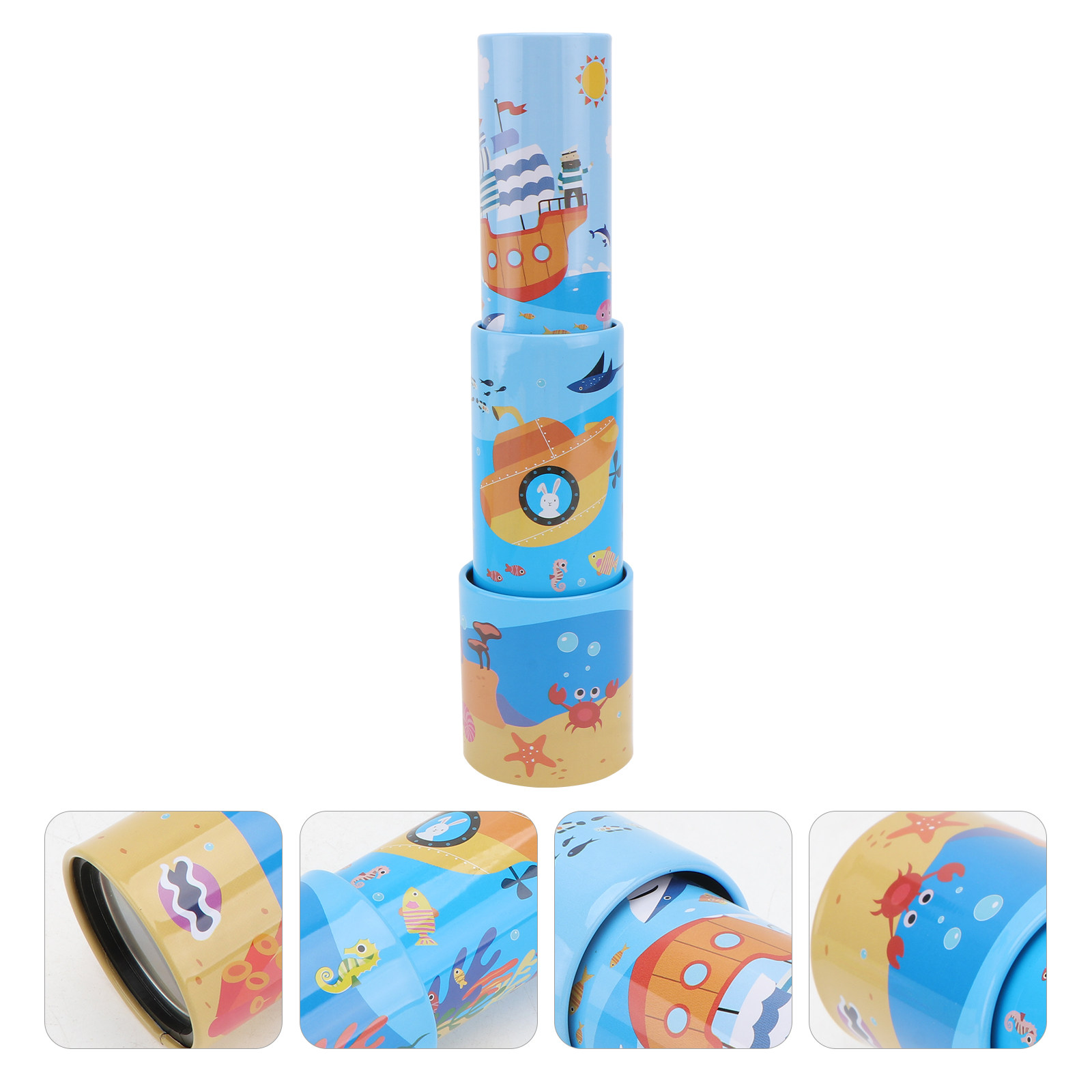 Kids Education Tools - กล้องโทรทรรศน์แบบท่อเดี่ยวขนาดเล็กน้ำหนักเบา 1 ชิ้น สำหรับเด็ก เป็นเครื่องมือการศึกษาเพื่อการสำรวจธรรมชาติและการเรียนรู้วิทยาศาสตร์