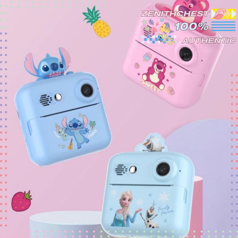 Kids Education In Japan - ของเล่นกล้องดิสนีย์ เอลซ่า สติทช์ / ของเล่นเพื่อการศึกษาสำหรับถ่ายภาพและพิมพ์ภาพได้ ของขวัญสร้างสรรค์แบบอินเทอร์แอคทีฟสำหรับเด็กและแฟนการ์ตูน