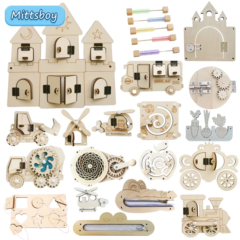 Kids Education Calculator - Montessori Busy Board DIY ไม้อุปกรณ์เสริม Early