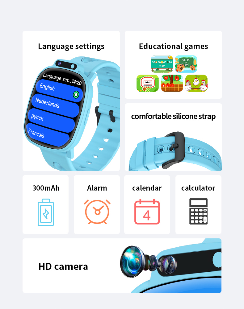 นาฬิกาสมาร์ทวอทช์เด็ก H10 รุ่น - Kids Education Calculator บทวิจารณ์และราคา