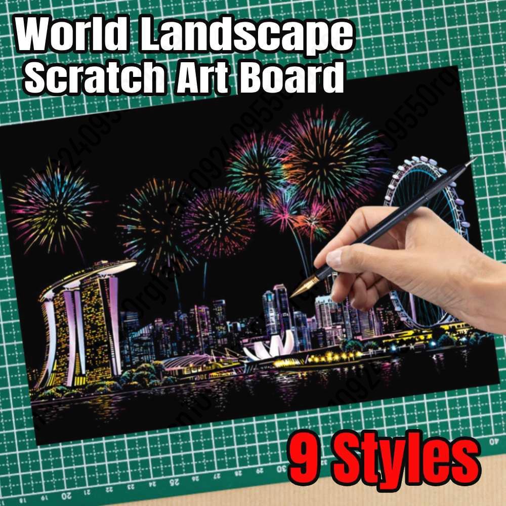 Magic Rainbow สี Scratch Art ภ - Kids Education World บทวิจารณ์และราคา