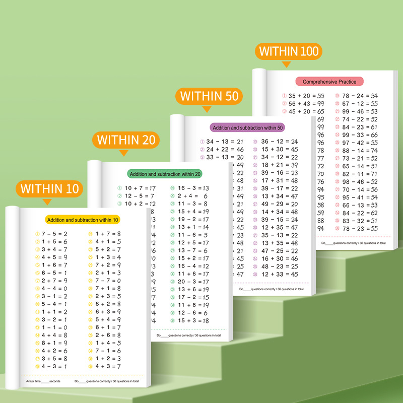 แบบฝึกหัดคณิตศาสตร์ 64 หน้า ฝึ - Kids Education Calculator บทวิจารณ์และราคา