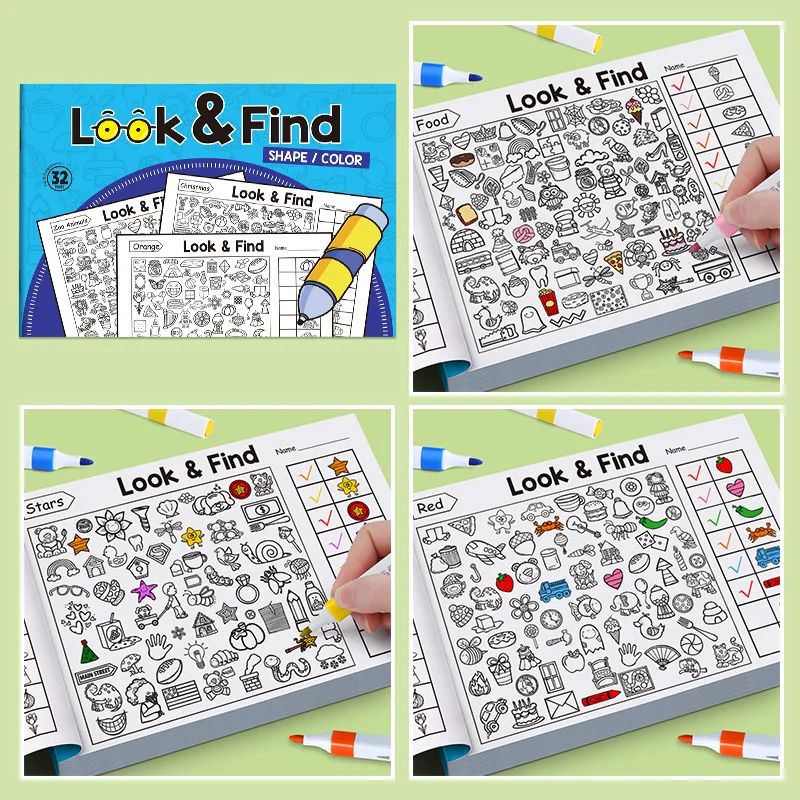 หนังสือกิจกรรมค้นหาของเล่นสำหร - Kids Education Books บทวิจารณ์และราคา