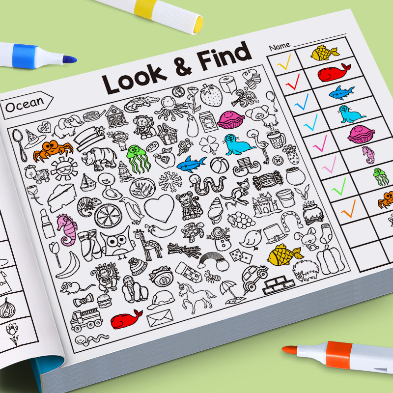 หนังสือกิจกรรมค้นหาของเล่นสำหร - Kids Education Books บทวิจารณ์และราคา