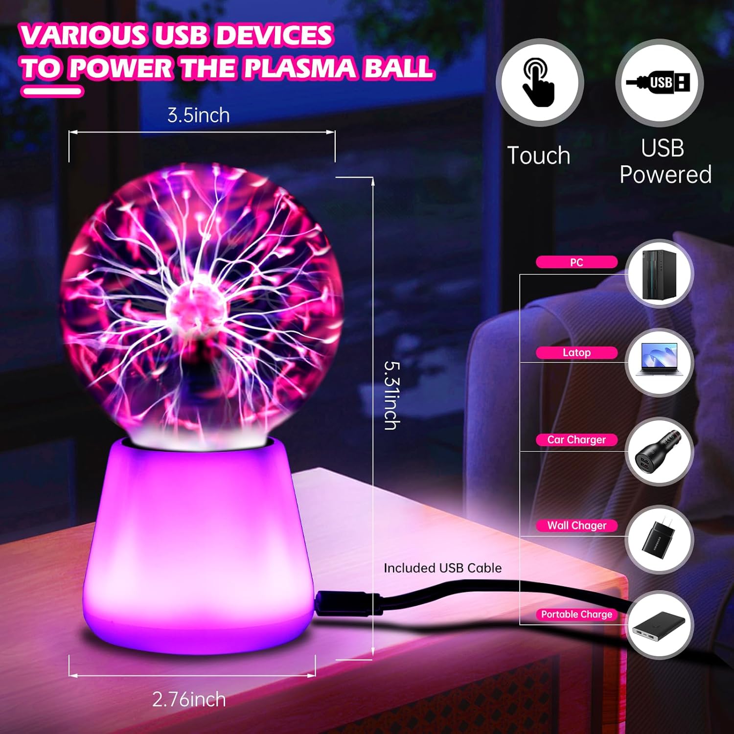 โคมไฟพลาสม่าบอลแบบสัมผัส ลูกโล - Globe Interactive Light บทวิจารณ์และราคา